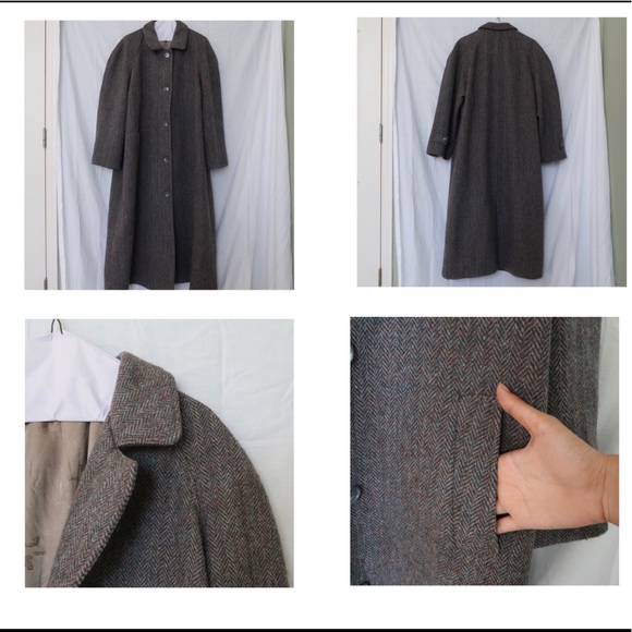 Orvis Harris Tweed Long Coat Herringbone - Picture 8 of 8
